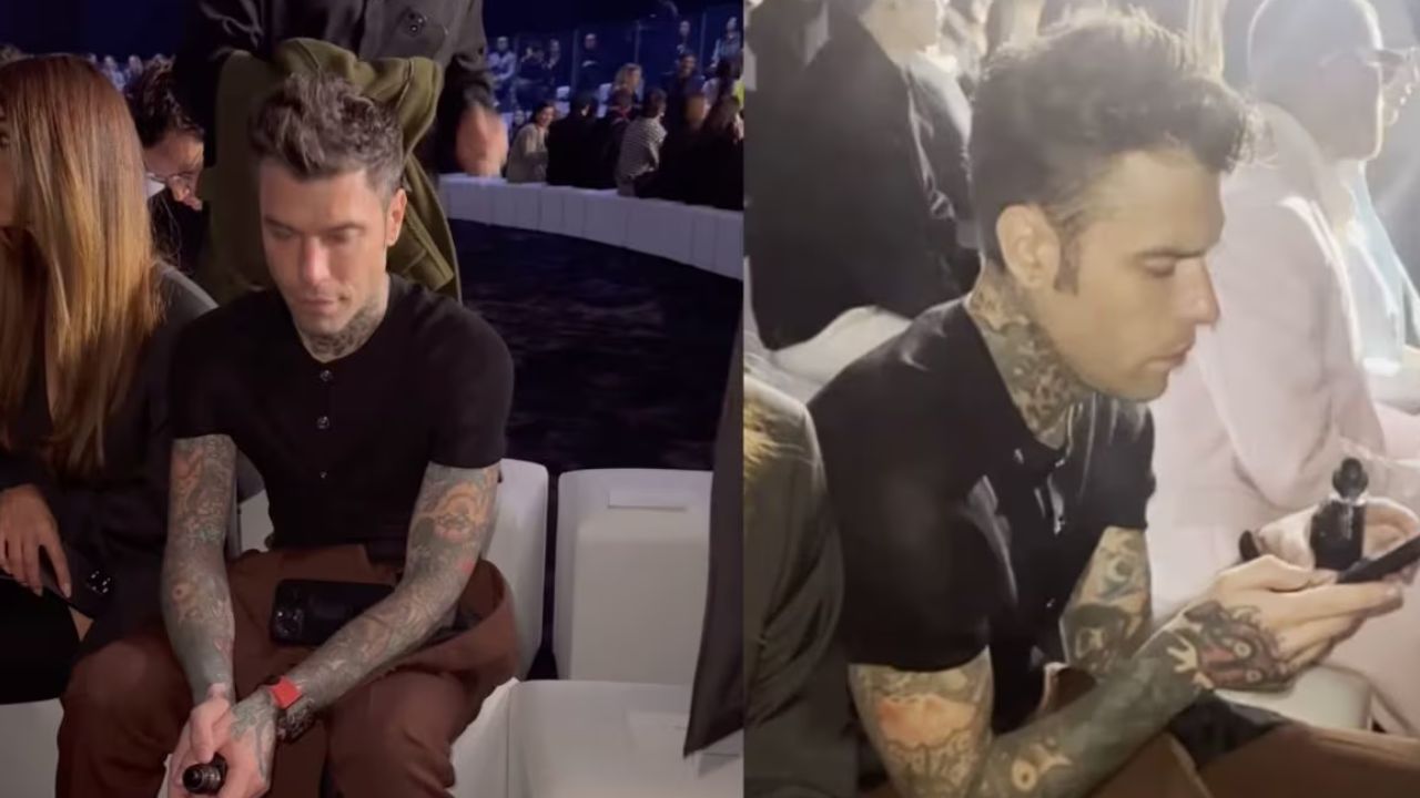 Fedez combatte la crisi con Chiara, alla sfilata di Versace