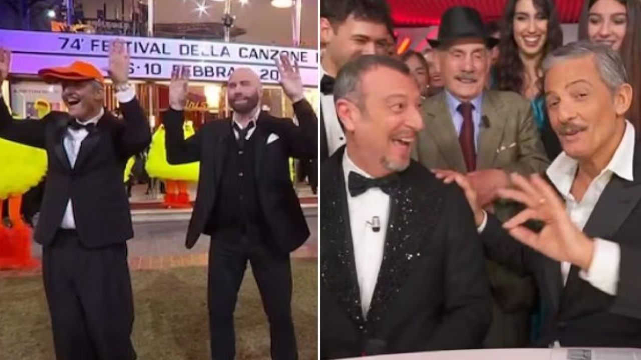 Festival di Sanremo 2024 Fiorello e il disastro con John Travolta